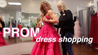 PROM DRESS SHOPPING VLOG 2024 senior year highschool [upl. by Leamse]