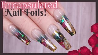 How To Encapsulate Nail Foils In Acrylic  Young Nails Acrylic Nail Tutorial 💅🏽 [upl. by Hines]