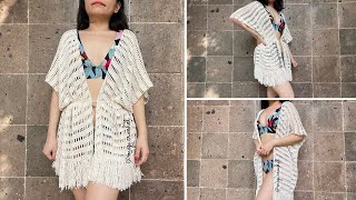 Salida de Playa a Crochet  Kimono  Diestra [upl. by Smiga]