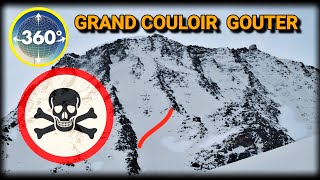 DEATH COULOIR MONT BLANC  GOUTER  360° VIDEO [upl. by Muriel]