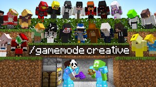 Minecraft Manhunt but i secretly used CREATIVE MODE [upl. by Garda343]