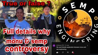 Why MonuBikomiya and semp engineer Controversy full details  Controversy True or fake 🫡 Reply [upl. by Enylcaj]