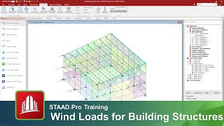 Generating Wind Loads for Building Structures in STAADPro [upl. by Weisbart547]