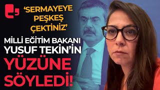 BAKANIN YÜZÜNE SÖYLEDİ Sera Kadıgilden Milli Eğitim Bakanı Yusuf Tekine tepki [upl. by Coffee]