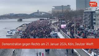 Demonstration Köln stellt sich quer gegen Rechts auf der Deutzer Werft [upl. by Milburt]