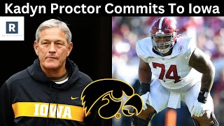 Kadyn Proctor Commits To Iowa  Iowa Hawkeyes Football [upl. by Wills]