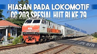 BERSTIKER HUT RI KE79 LOKOMOTIF SPESIAL KA SINGASARI DAN KA BANGUNKARTA [upl. by Langston788]