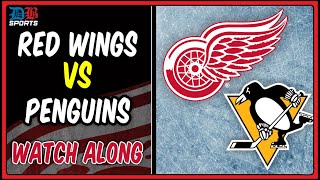 Red Wings vs Penguins Watch Along  Season Opener [upl. by Janerich351]