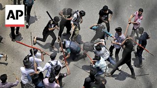 Injured people brought to hospital after deadly unrest over job quotas ruling in Bangladesh [upl. by Samuel646]