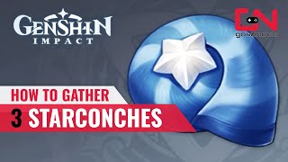 Gather 3 Starconches Genshin Impact  Starconches LOCATIONS for Trillion Trinket Trawl [upl. by Atirihs]