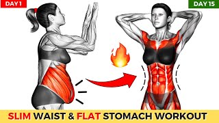 LOSE BELLY FAT  Get FLAT STOMACH and in 2 Weeks ➜ 30 minute STANDING workout  LOSE 2 INCHES WAIST [upl. by Saxe]