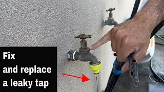 How to fix a leaking dripping outdoor tap [upl. by Maziar522]