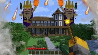 Minecraft GIANT BOSS SKELETON APPEARS IN MY MINECRAFT HOUSE  Minecraft Boss Battle [upl. by Nayek46]