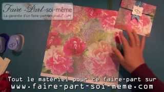 Fairepart de mariage  Pochette pivoine [upl. by Chemosh]