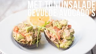 RECEPT Met tonijnsalade gevulde avocado  OhMyFoodness [upl. by Suoirad684]