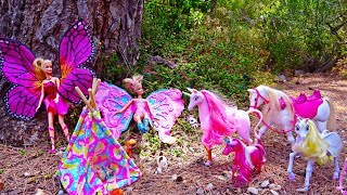 Barbie fairies and horse festival in the enchanted woods [upl. by Keli]