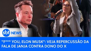 quotF you Elon Muskquot veja repercussão da fala de Janja contra dono do X  SBT News [upl. by Sainana]