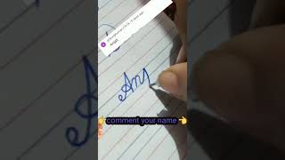 Comment your name Beautiful Name Anjali 🧡 cursivewriting namewriting satisfying trendingshorts [upl. by Niarda]