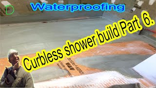 Building a CURBLESS shower on a concrete slab Part 6 [upl. by Zelikow]