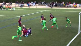 FC Barcelona MasiaAcademy Spectacular goal Aleví A vs Cornellà [upl. by Porcia886]