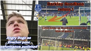 Everton 12 Luton Matchday vlog Luton limbs late drama [upl. by Merrow]