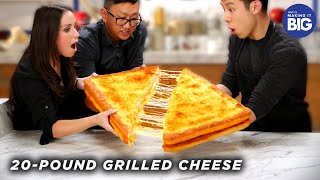 I Made A Giant 20Pound Grilled Cheese For HellthyJunkFood • Tasty [upl. by Auqinom]