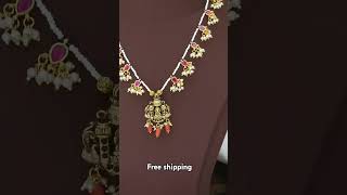 Antiq Kundan set  1150rsonegramgold jewellery youtubeshorts reels studs earrings ytshorts [upl. by Magdau113]