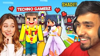 TechnoGamerzOfficial GETTING MARRIED WITH HIS GIRLFRIEND IN MINECRAFT  Techno Gamerz  Minecraft [upl. by Ylime]