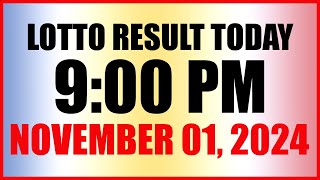 Lotto Result Today 9pm Draw November 1 2024 Swertres Ez2 Pcso [upl. by Carlyle267]