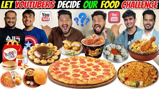 LET YOUTUBERS DECIDE OUR FOOD CHALLENGE😱HUNGRY BIRDSVIWA FOOD WORLDAAYUSH SAPRA🔥FOOD CHALLENGE😍 [upl. by Luapleahcim976]