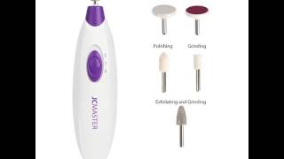 JCMASTER Manicure and Pedicure Set 5 in 1 professional Electric Nail file kit [upl. by Lehctim]