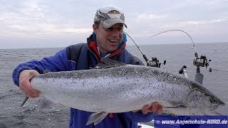 Modernes Schleppangeln vor Rügen  Trolling auf Lachs [upl. by Earissed]