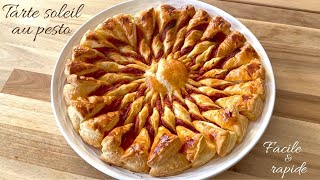 ☀️ Tarte soleil feuilletée au pesto à partager  FACILE RAPIDE pour l’apéro [upl. by Iggam]