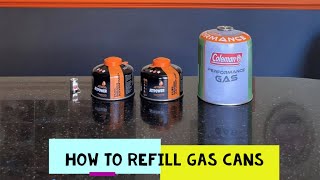 SAVE MONEY How to refill gas canisters for your camping stove shorts [upl. by Aibonez543]