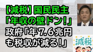 【減税】国民民主「年収の壁ドン！」、政府「年76兆円も税収が減る！」 [upl. by Asilrahc]