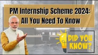 Internship Opportunities for Youth  Prime Ministers Internship Scheme [upl. by Ellimac]