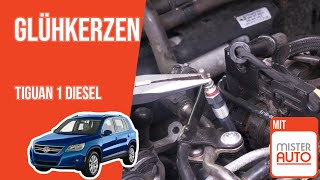 Wie Tiguan 1 20 TDI Glühkerzen wechseln ♨️ [upl. by Humfried]