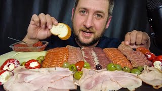 ASMR MUKBANG Eating COOKED MEATS PLATTER Compilation Eating Show Eating Sounds [upl. by Alyose153]