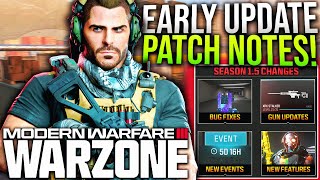 WARZONE All EARLY SEASON 1 RELOADED PATCH NOTES amp Gameplay Changes Revealed MW3 Major Update [upl. by Lyram420]