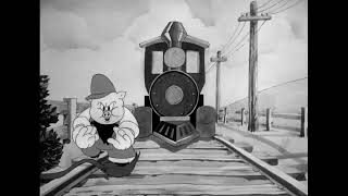 Porky Pig  Porkys Railroad  1937 Classic Cartoon  Loony Tunes [upl. by Adiaj]