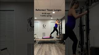 Get Fit at Home Reformer  Tower Lunges for Lower Body [upl. by Llehcsreh]