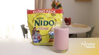 Batido fresa y banana NIDORecetas Nestlé CAM [upl. by Roseanne736]