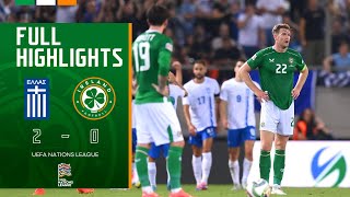 HIGHLIGHTS  Greece 20 Ireland  UEFA Nations League [upl. by Ariaec]