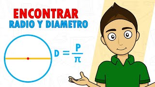 RADIO Y DIÁMETRO CONOCIENDO EL PERÍMETRO Super facil  Para principiantes [upl. by Esinwahs]