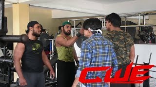 CWE  Pakistani beat two guys in the gym for CWE championship belt [upl. by Madelaine]