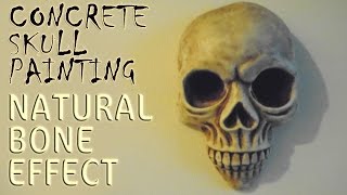 Concrete Skull Painting  Natural Bone Effect [upl. by Cynde9]