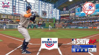 MLB The Show 24 New York Yankees vs Houston Astros  OPENING DAY  Gameplay PS5 60fps HD [upl. by Redfield686]