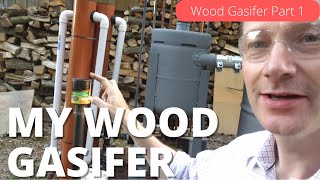 Making wood gas using my Wood Gasifier Introducing my Imbert Gasifier Part 1 [upl. by Middle631]