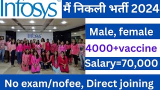 Infosys me nikali vaccine 2024  इंफोसिस में निकली वैकेंसी 2024 job mines [upl. by Ai]