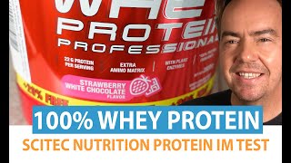 Scitec Nutrition 100 Whey Protein Professional im Test  Geschmack amp Nährwerte [upl. by Edgard283]